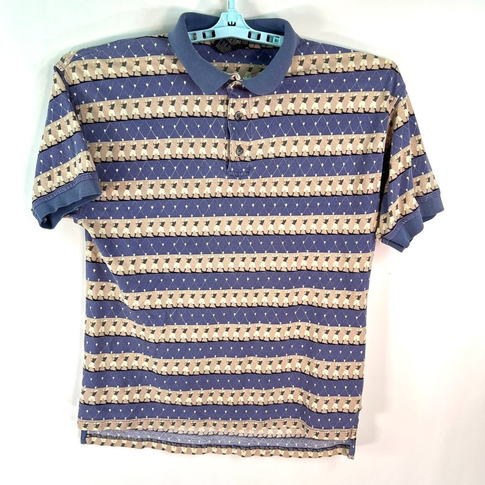 Cape Isle Knitters Golf Polo Shirt Men's Blue Size XL